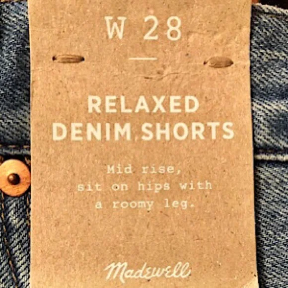 “NEW” Madewell Relaxed Denim Short - Picture 7 of 9